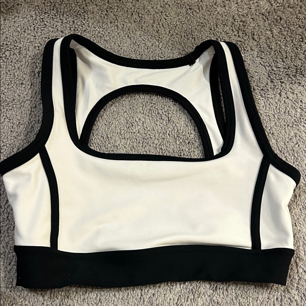 Abercrombie & Fitch Black and White Sports Bra